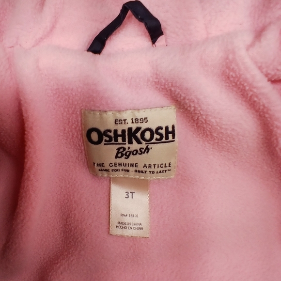 OshKosh B’gosh Heart Print Winter Puffer Jacket 3T - Picture 2 of 9